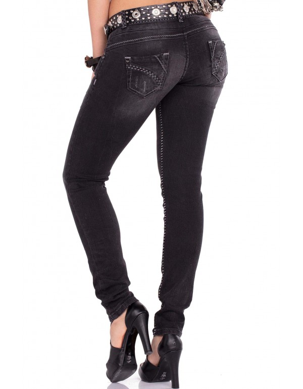 Брендовые женские джинсы Cipo & Baxx WD655 BLACK с наличием в Москве