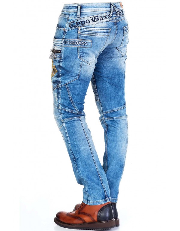 Брендовые мужские джинсы Cipo & Baxx CD293 BLUE с наличием в Москве