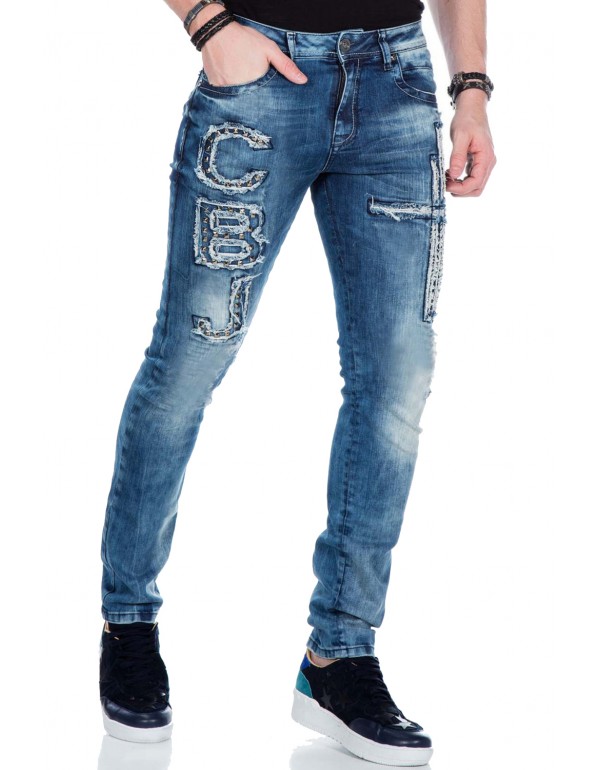 Брендовые мужские джинсы Cipo & Baxx CD431 BLUE с наличием в Москве