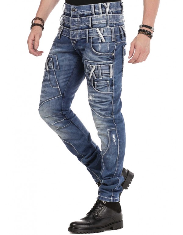 Брендовые мужские джинсы Cipo & Baxx CD466 BLUE с наличием в Москве