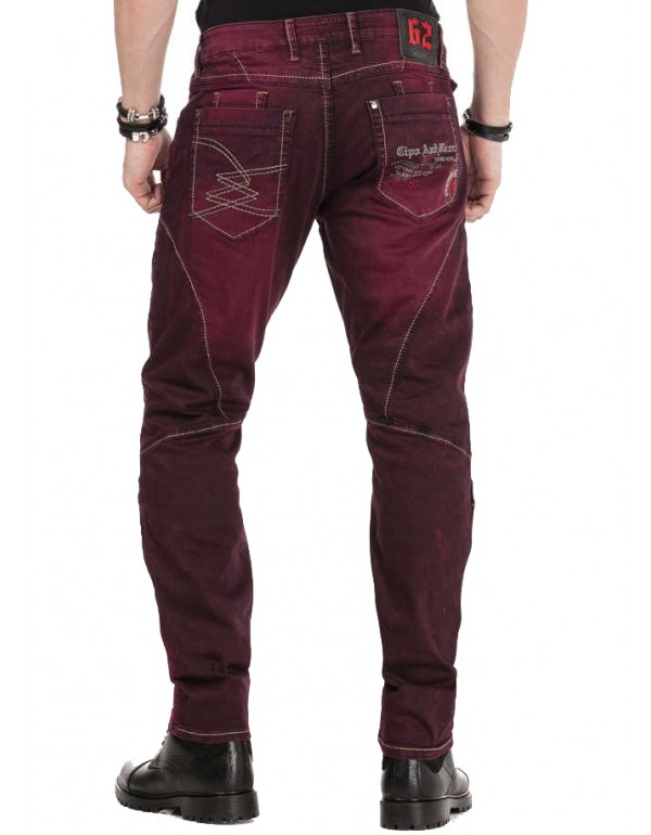Брендовые мужские джинсы Cipo & Baxx CD479 BURG с наличием в Москве