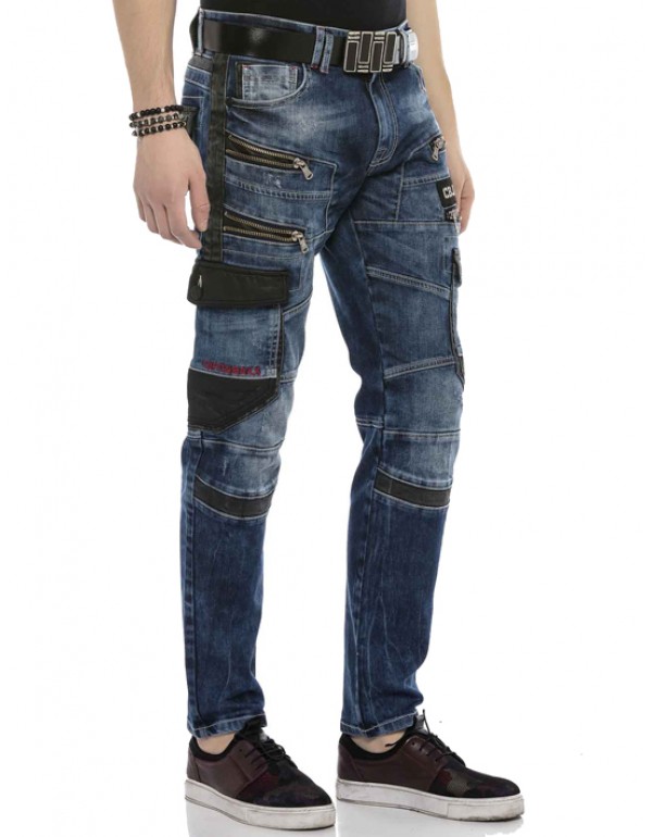 Брендовые мужские джинсы Cipo & Baxx CD586 BLUE с наличием в Москве