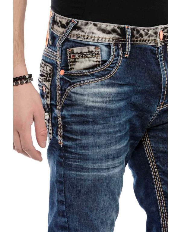 Брендовые мужские джинсы Cipo & Baxx CD593 BLUE с наличием в Москве