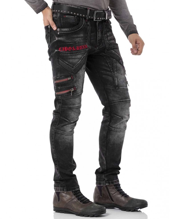 Брендовые мужские джинсы Cipo & Baxx CD795 BLACK с наличием в Москве