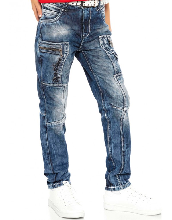 Брендовые детские и подростковые джинсы Cipo & Baxx CDK107 BLUE с наличием в Москве