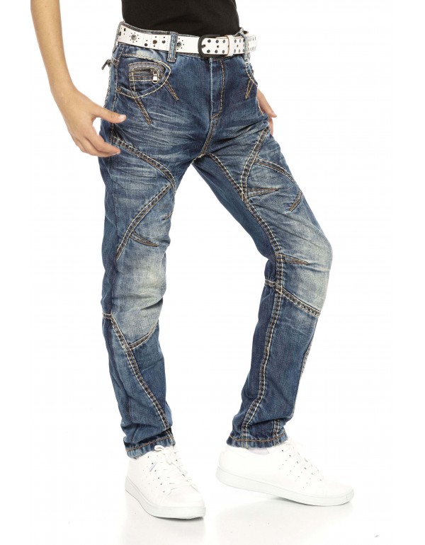Брендовые детские и подростковые джинсы Cipo & Baxx CDK110 BLUE с наличием в Москве