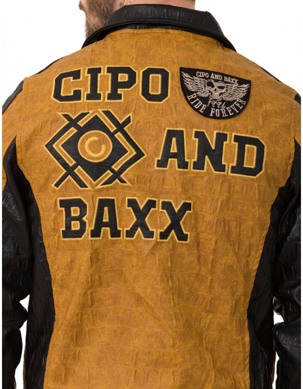 Брендовая мужская куртка Cipo & Baxx CJ284 MUSTARD с наличием в Москве