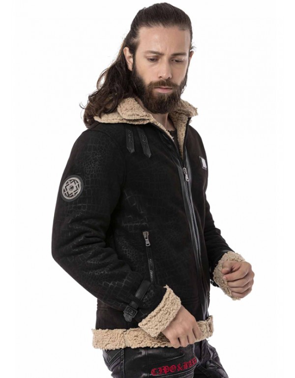 Брендовая мужская куртка Cipo & Baxx CJ286 BLACK с наличием в Москве