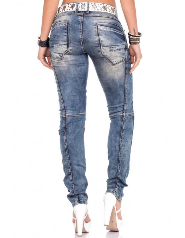 Брендовые женские джинсы Cipo & Baxx WD175 BLUE с наличием в Москве 