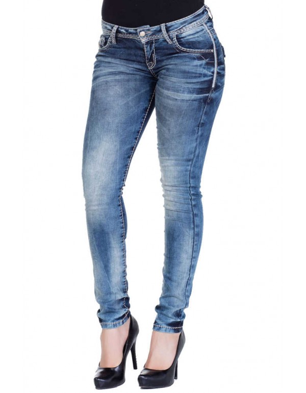 Брендовые женские джинсы Cipo & Baxx WD240 BLUE с наличием в Москве 