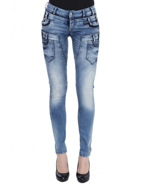Брендовые женские джинсы Cipo & Baxx WD260 BLUE с наличием в Москве
