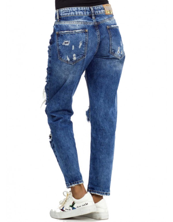 Брутальные женские джинсы Cipo & Baxx WD335 BLUE с наличием в Москве