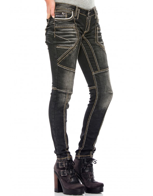 Брендовые женские джинсы Cipo & Baxx WD382 BLACK с наличием в Москве